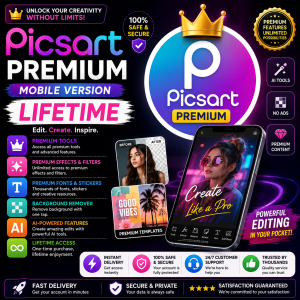 Picsart Premium Mobile Version Lifetime | Premium Editing Features | Instant Delivery