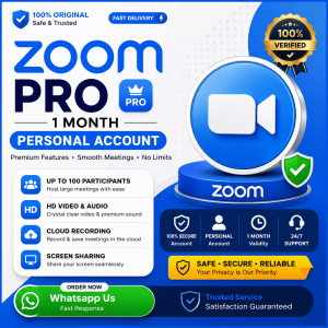Zoom Pro 1 Month – Personal Account | Premium Features | Fast Delivery
