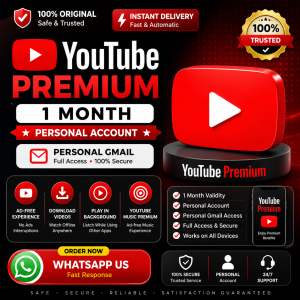 YouTube Premium 1 Month Personal Account | Personal Gmail | Instant Delivery